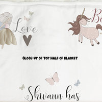 Personalized Throw Blanket gift of hope for a child,  a Fairy Blanket of comfort, inspiration, and hope...