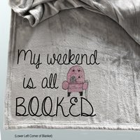 Personalized Throw Blanket for the book lover.  A wonderful cozy blanket to curl up with a book.