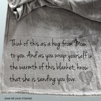 Personalized Memorial Throw Blanket for someone who lost their Mom, memorial blanket, gift of sympathy, bereavement gift 