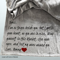 Personalized Memorial Throw Blanket for child, blanket hug for a child, a hug from heaven