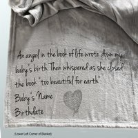 Child memorial blanket, Memorial for loss of child, sympathy gift, for parents who have lost a child or had miscarriage
