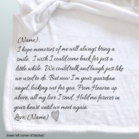 Personalized Sympathy Memorial Throw Blanket, I Hope Memories of Me Fleece Blanket with Name