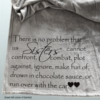 Funny gift for sister, personalized throw blanket, Gift for Sister,  Personalized Gift for Sister
