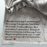Personalized blanket for Mom, My Mom is Warm Hugs