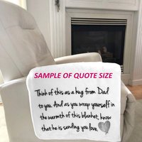 Personalized Sympathy Throw Blanket, sympathy blanket to wrap the person grieving in