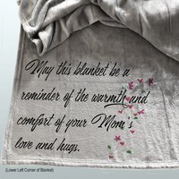 Personalized Memorial Throw Blanket, a sympathy gift with words from the person who has passed away.