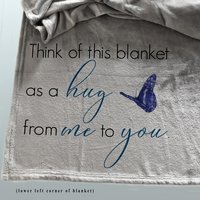 Personalized Throw Blanket, blanket with butterfly, we hugged this tight, Hug Throw
