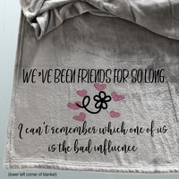 Funny personalized throw blanket for best friend