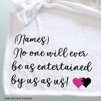 Funny personalized fleece blanket for a friend.