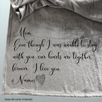Child Memorial Throw Blanket for Mom that has lost a child, miscarriage, stillborn, sympathy gift for Mom, a hug from baby or Mom and Dad.
