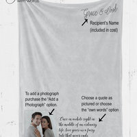Personalized Memorial Throw Blanket, a sympathy gift with words from the person who has passed away.