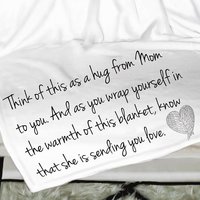 Personalized Memorial Throw Blanket for someone who lost their Mom, memorial blanket, gift of sympathy, bereavement gift 