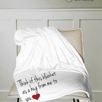 Hug from Me to You Throw Blanket Personalized, sending a hug from me to you, personalized throw blanket, hug blanket 
