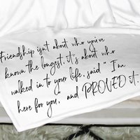 Personalized friendship throw blanket, best friend gift, friendship blanket, gift of gratitude, photo blanket, personalized gift for friend