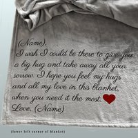A comfort blanket of love and support for someone in pain