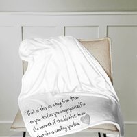 Personalized Memorial Throw Blanket for someone who lost their Mom, memorial blanket, gift of sympathy, bereavement gift 