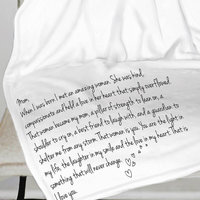 Personalized Throw Blanket for Mom, a cozy fleece blanket personalized for Mom.