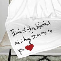 Hug from Me to You Throw Blanket Personalized, sending a hug from me to you, personalized throw blanket, hug blanket 