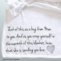 Personalized Memorial Throw Blanket for someone who lost their Mom, memorial blanket, gift of sympathy, bereavement gift 