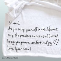 Personalized Memorial Throw Blanket, remembering their loved one, blanket of comfort, memorial blanket, gift of sympathy, bereavement gift