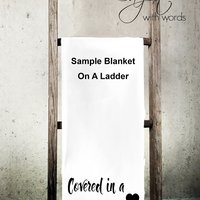 Personalized steal my heart not my blanket cozy fleece throw blanket.