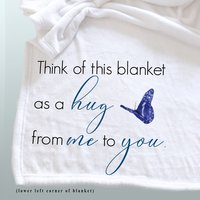 Personalized Throw Blanket, blanket with butterfly, we hugged this tight, Hug Throw