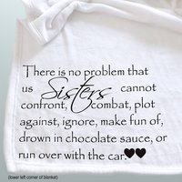 Funny gift for sister, personalized throw blanket, Gift for Sister,  Personalized Gift for Sister