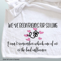 Funny personalized throw blanket for best friend