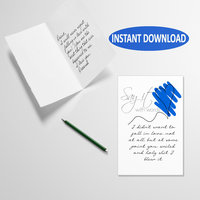 Digital Greeting Card, printable greeting card for someone you are in love with, even though you didn't want to fall in love