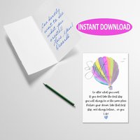 Go after what you want digital printable greeting card, believe in your dreams, greeting card for someone beginning a new adventure
