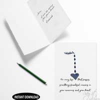 Sympathy Card, printable memorial card, digital download, card for grieving, for every life that passes something beautiful remains