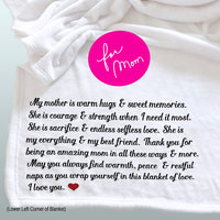 Personalized blanket for Mom, My Mom is Warm Hugs