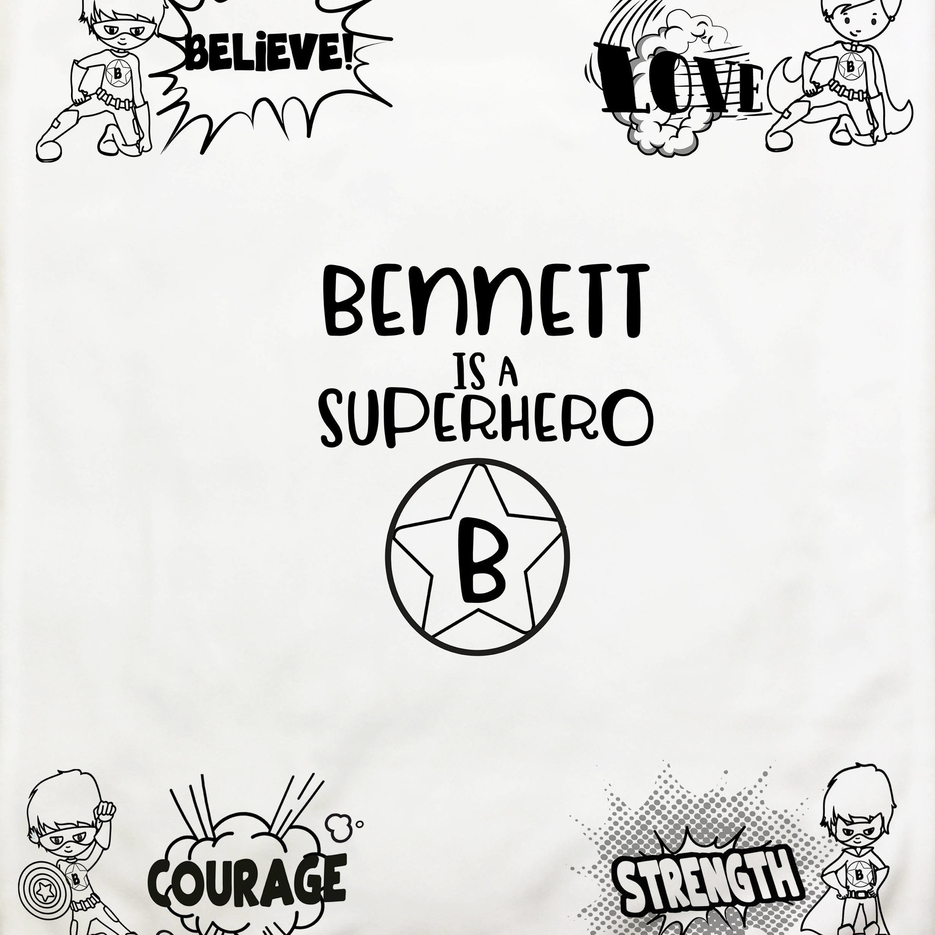 A cozy throw blanket for a child that is ill, sad or in need of some super powers!  A blanket of love and inspiration!