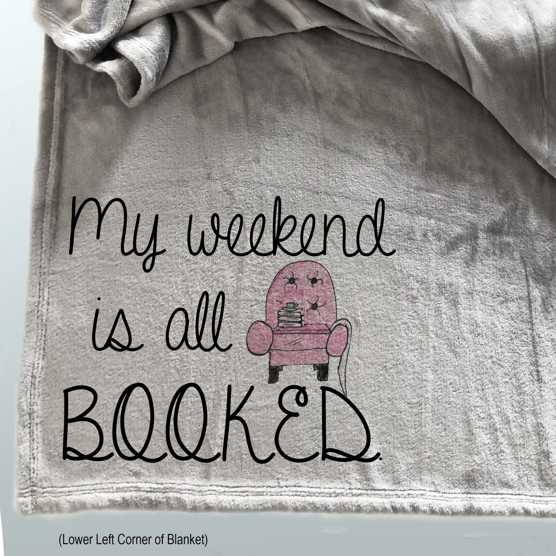 Personalized Throw Blanket for the book lover.  A wonderful cozy blanket to curl up with a book.