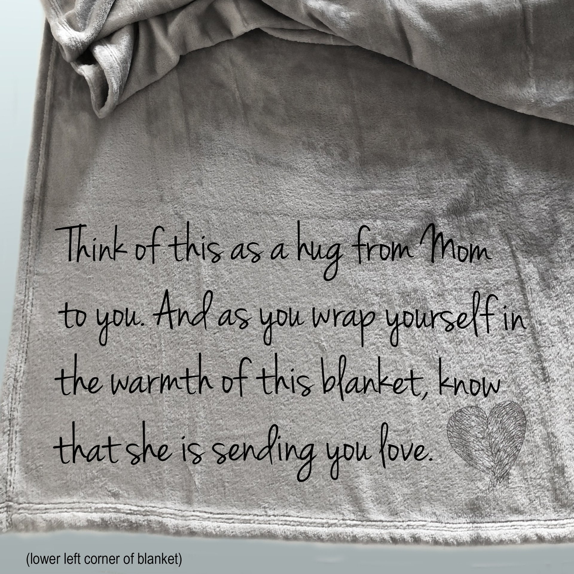 Personalized Memorial Throw Blanket for someone who lost their Mom, memorial blanket, gift of sympathy, bereavement gift 