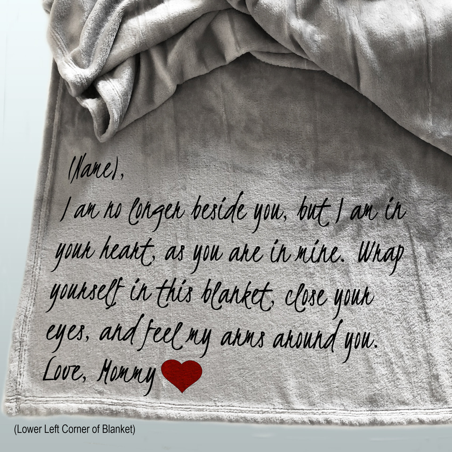 Personalized Memorial Throw Blanket for child, blanket hug for a child, a hug from heaven