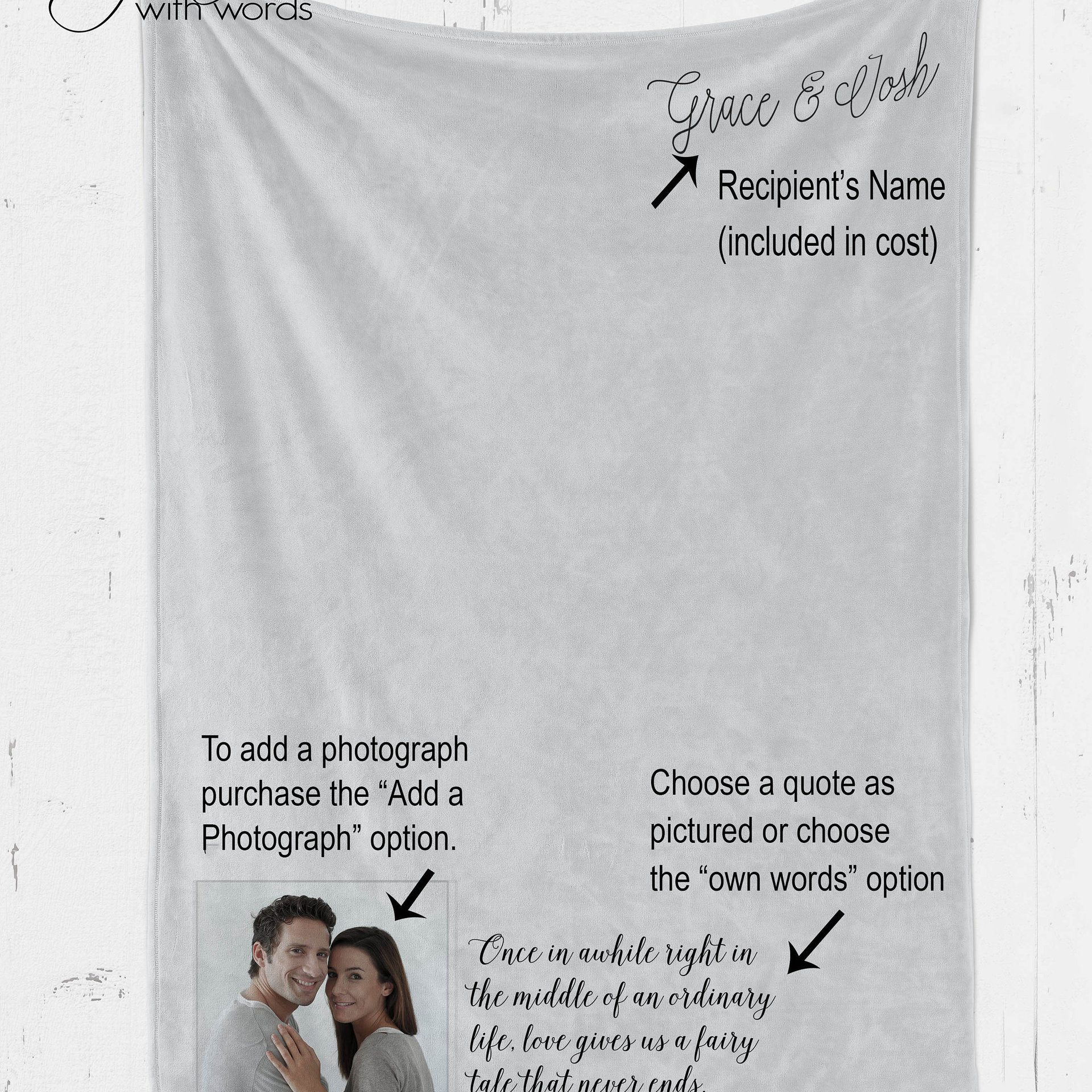 Personalized Memorial Throw Blanket for child, blanket hug for a child, a hug from heaven