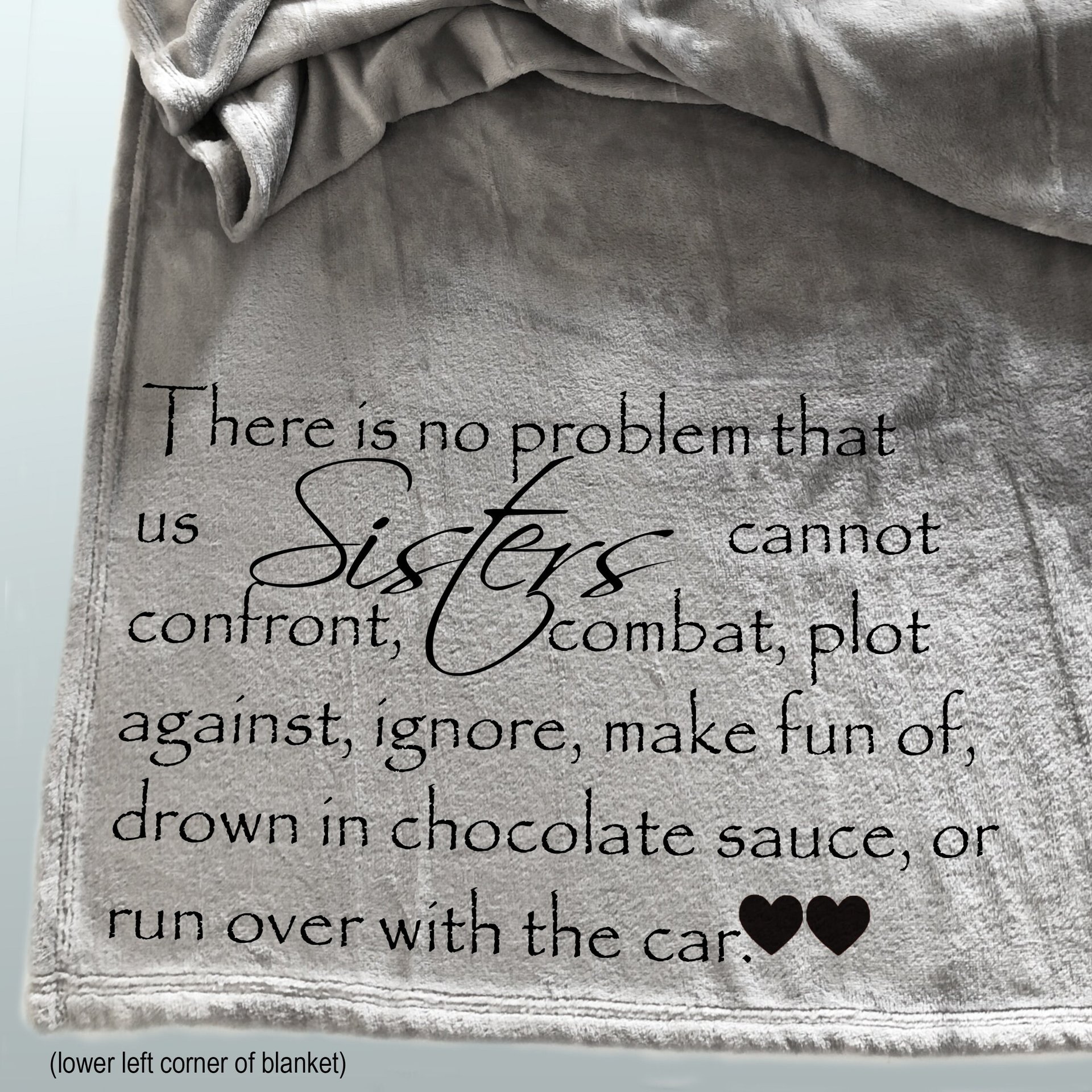 Funny gift for sister, personalized throw blanket, Gift for Sister,  Personalized Gift for Sister