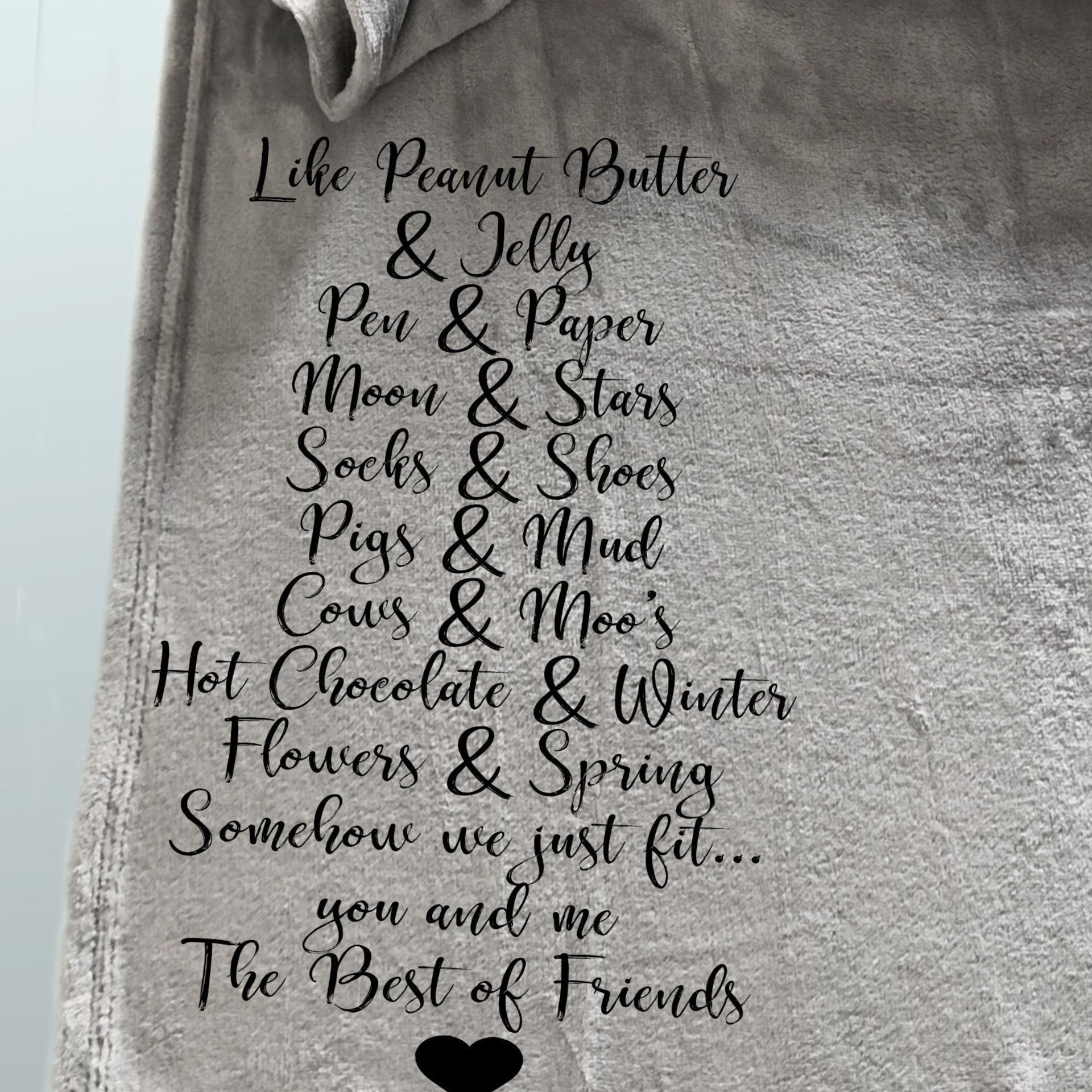 Personalized Best Friend Gift, Personalized Throw Blanket, best friend gift, we are like peanut butter and jelly