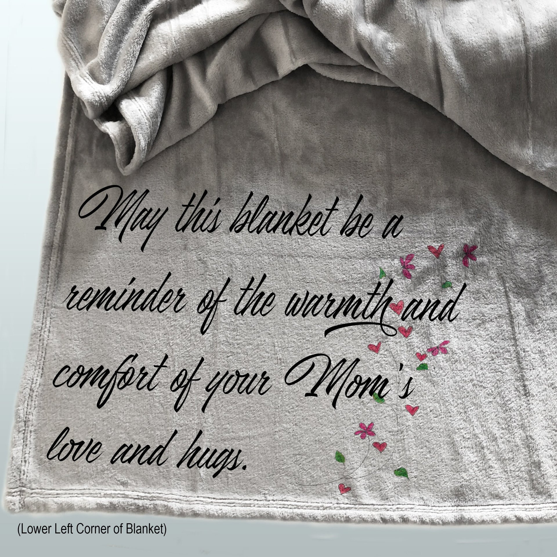 Personalized Memorial Throw Blanket, a sympathy gift with words from the person who has passed away.