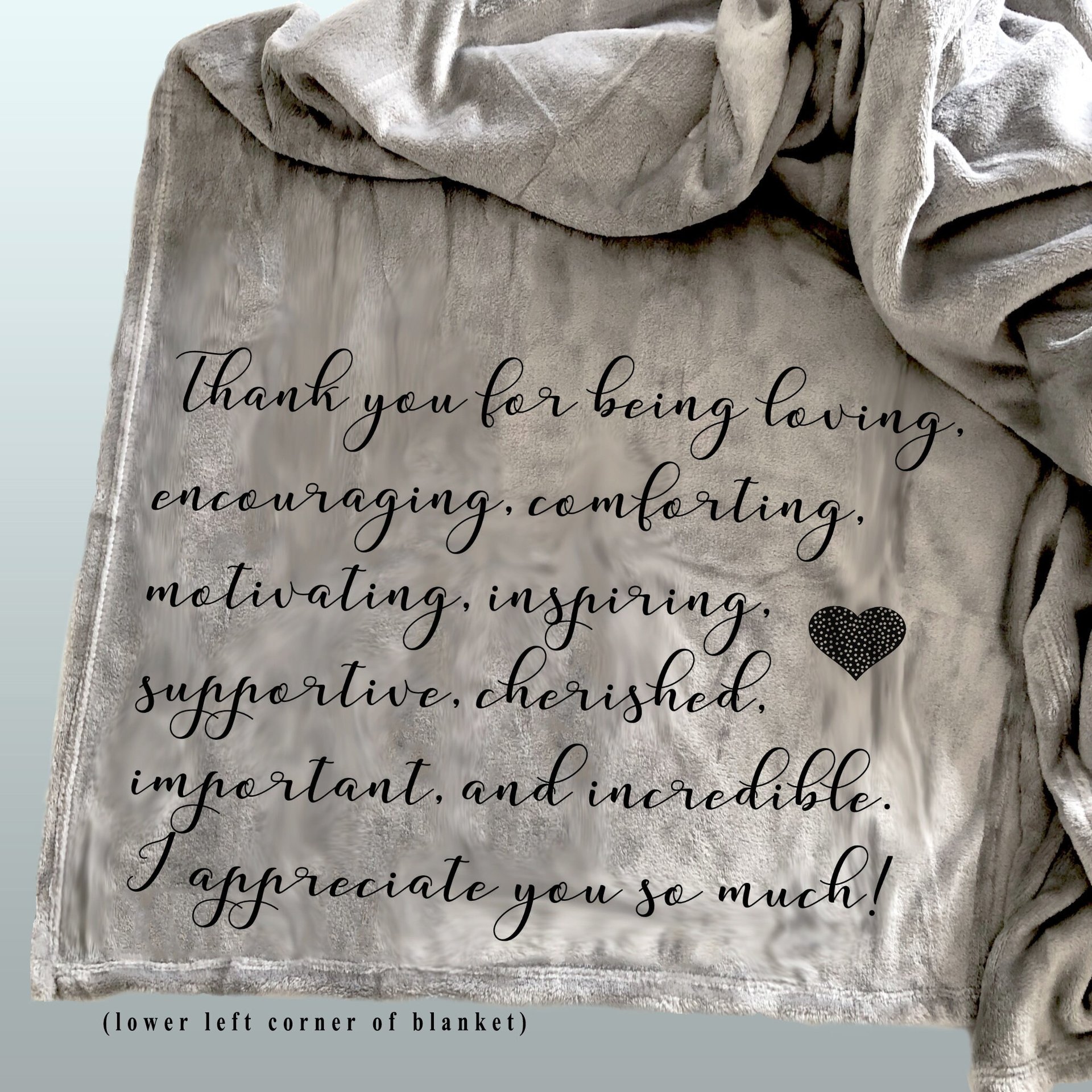 Personalized throw blanket about Friendship, gift of appreciation for a friend, a personalized thank you gift