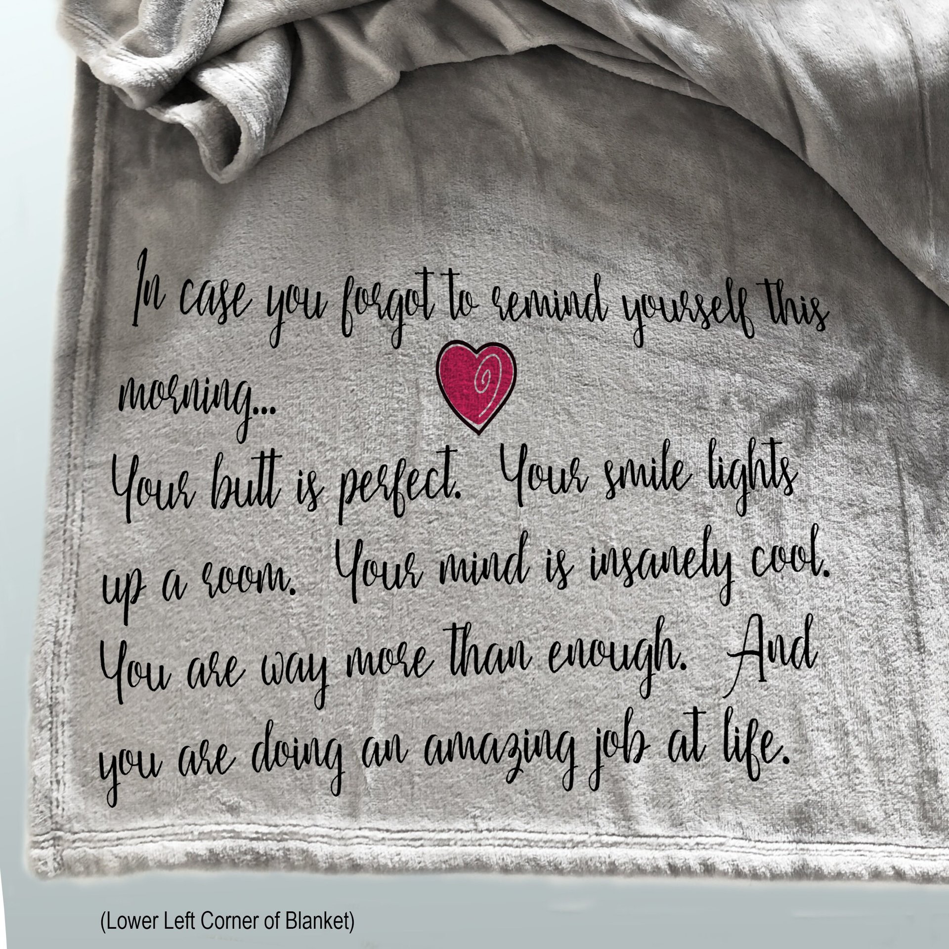 Personalized Custom Throw Blanket, friendship blanket, inspirational throw blanket, personalized gift for a friend, self care blanket