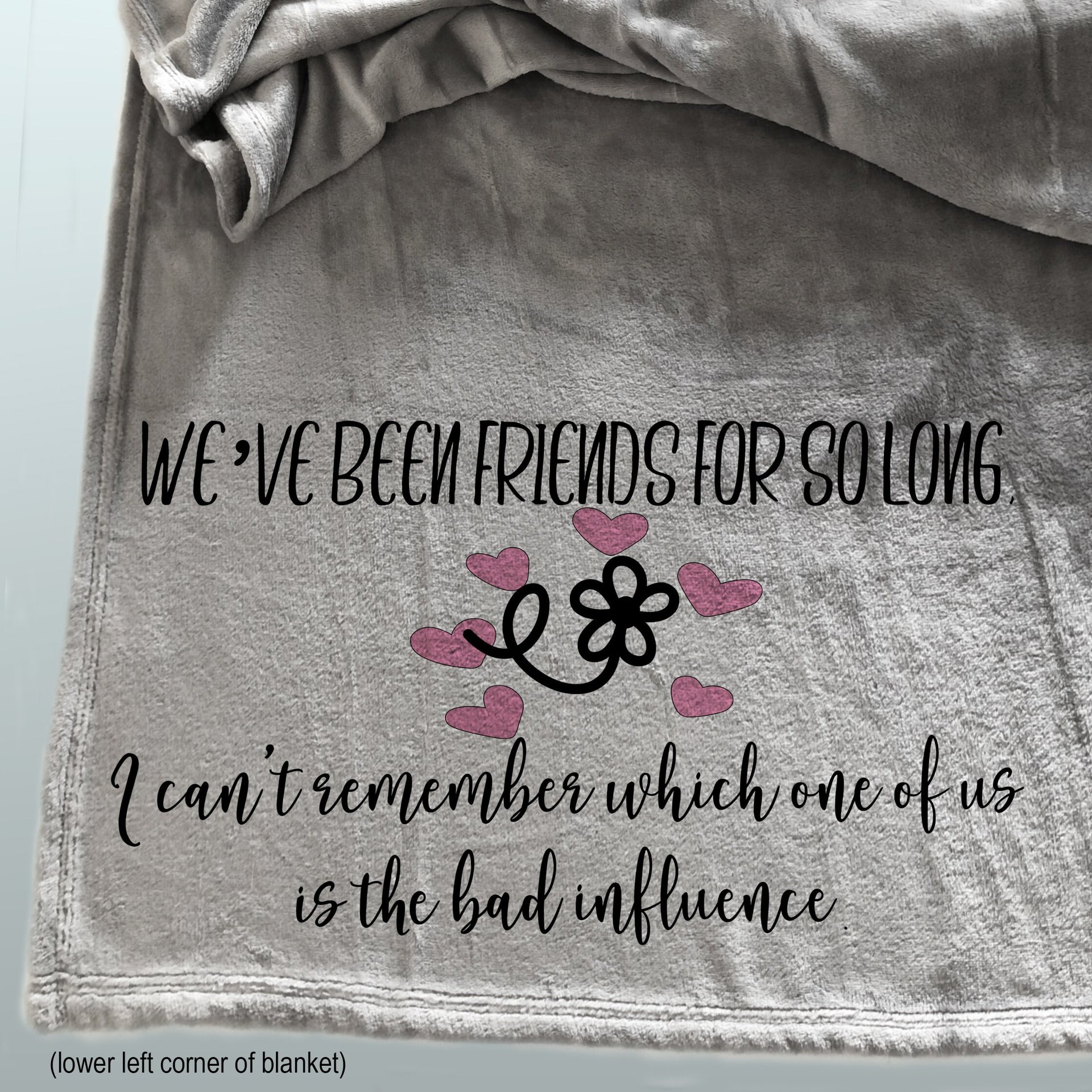 Funny personalized throw blanket for best friend