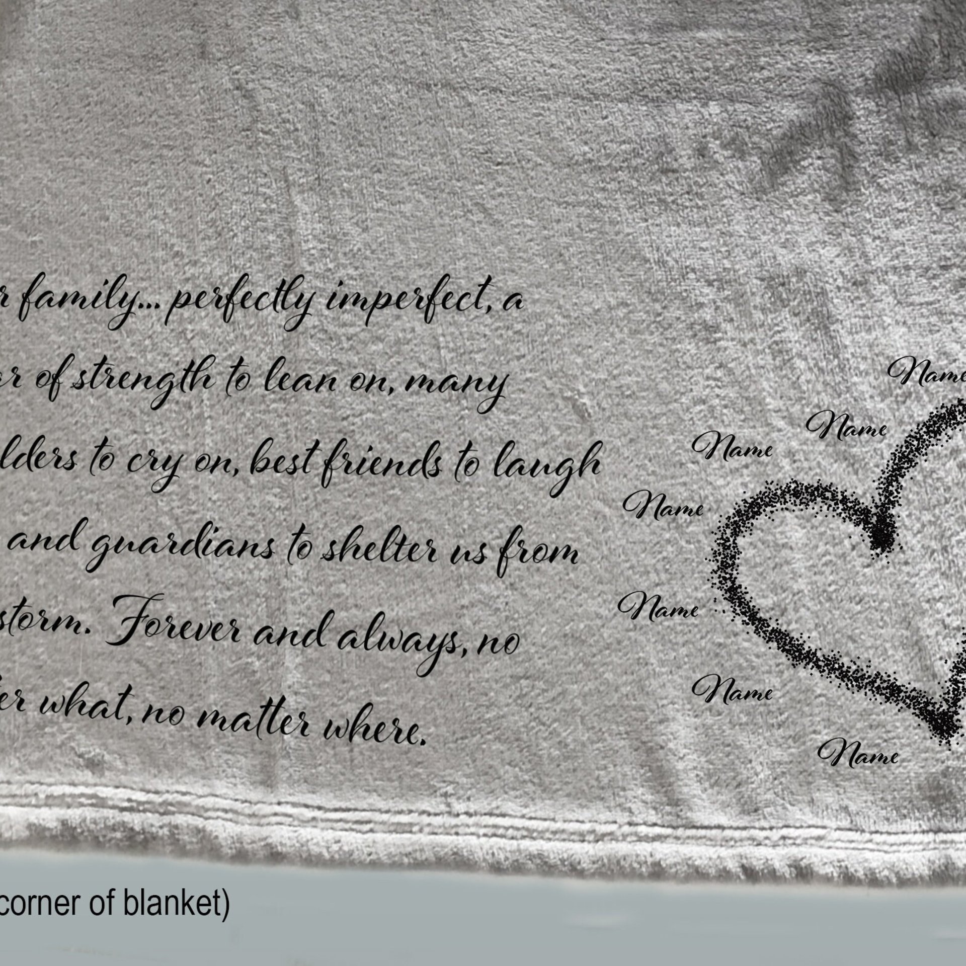 Personalized family gift, personalized fleece throw family gift, family gathering, hostess gift, Personalized Family Christmas gift