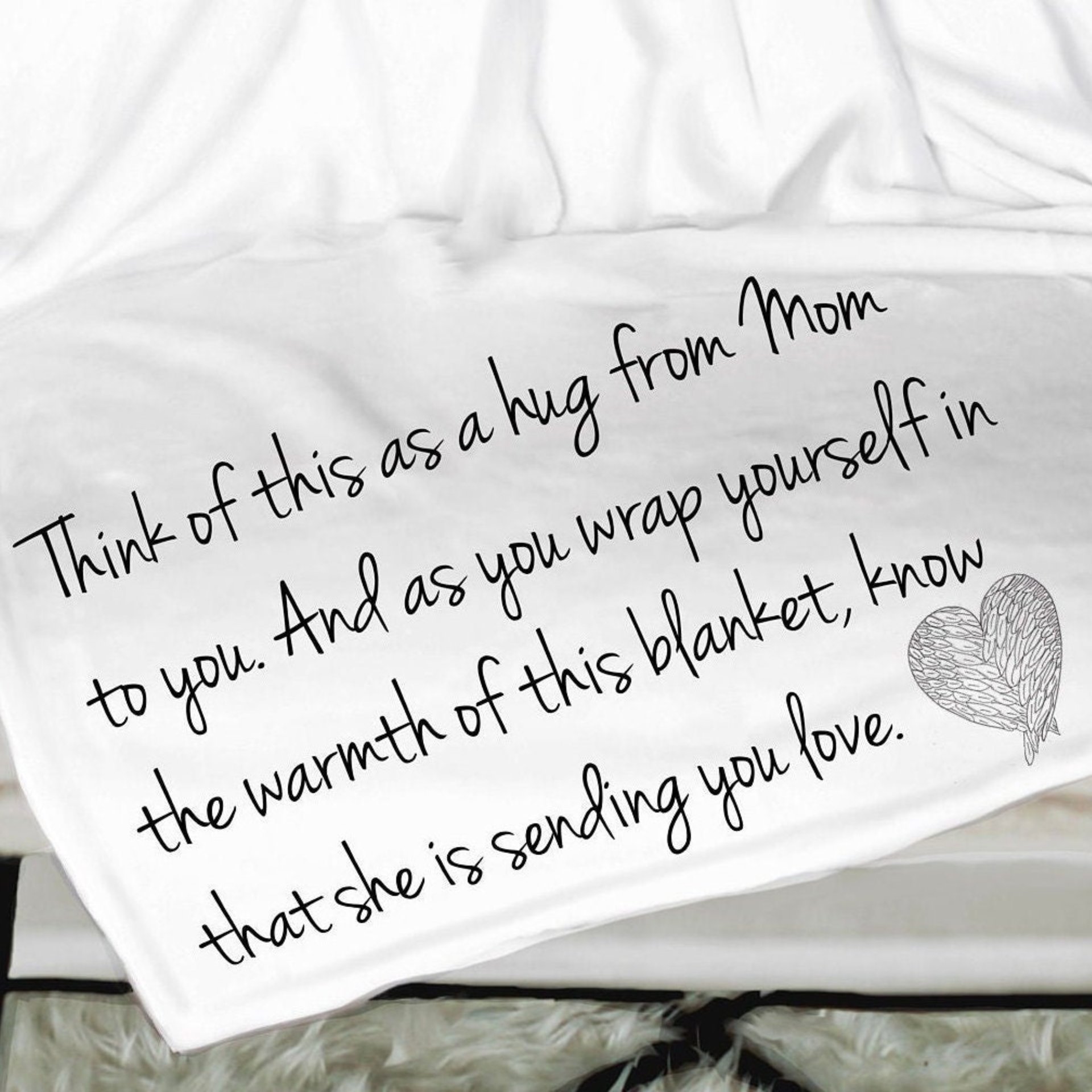 Personalized Memorial Throw Blanket for someone who lost their Mom, memorial blanket, gift of sympathy, bereavement gift 