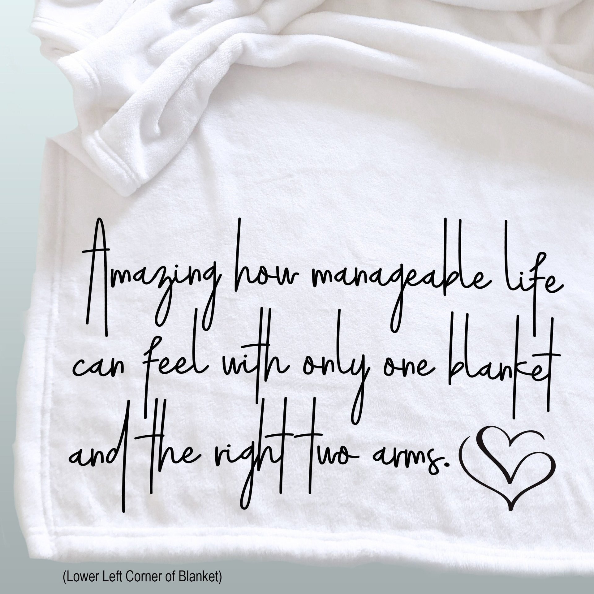 Amazing how manageable life is with the right 2 arms, Personalised gift for boyfriend, girlfriend gift, custom fleece blanket, Christmas