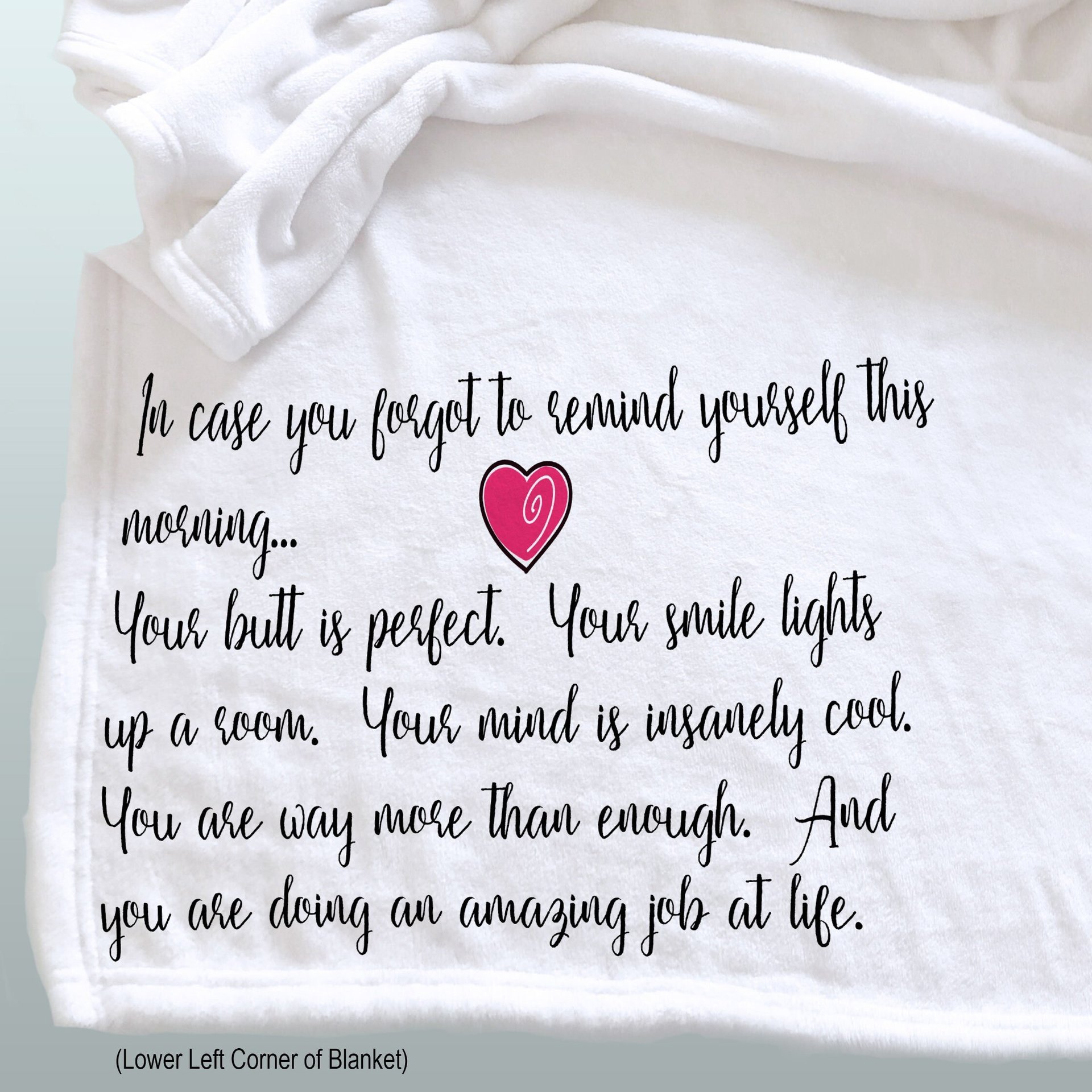 Personalized Custom Throw Blanket, friendship blanket, inspirational throw blanket, personalized gift for a friend, self care blanket