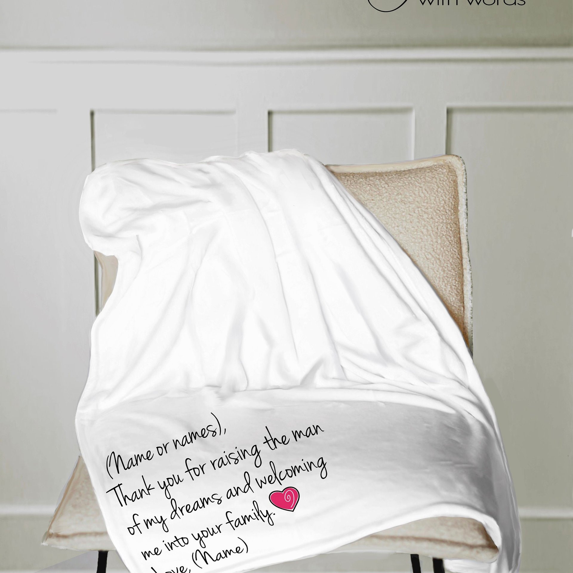 Personalized gift for Bride and Groom's Parents, a gift of gratitude for raising the Bride and Groom