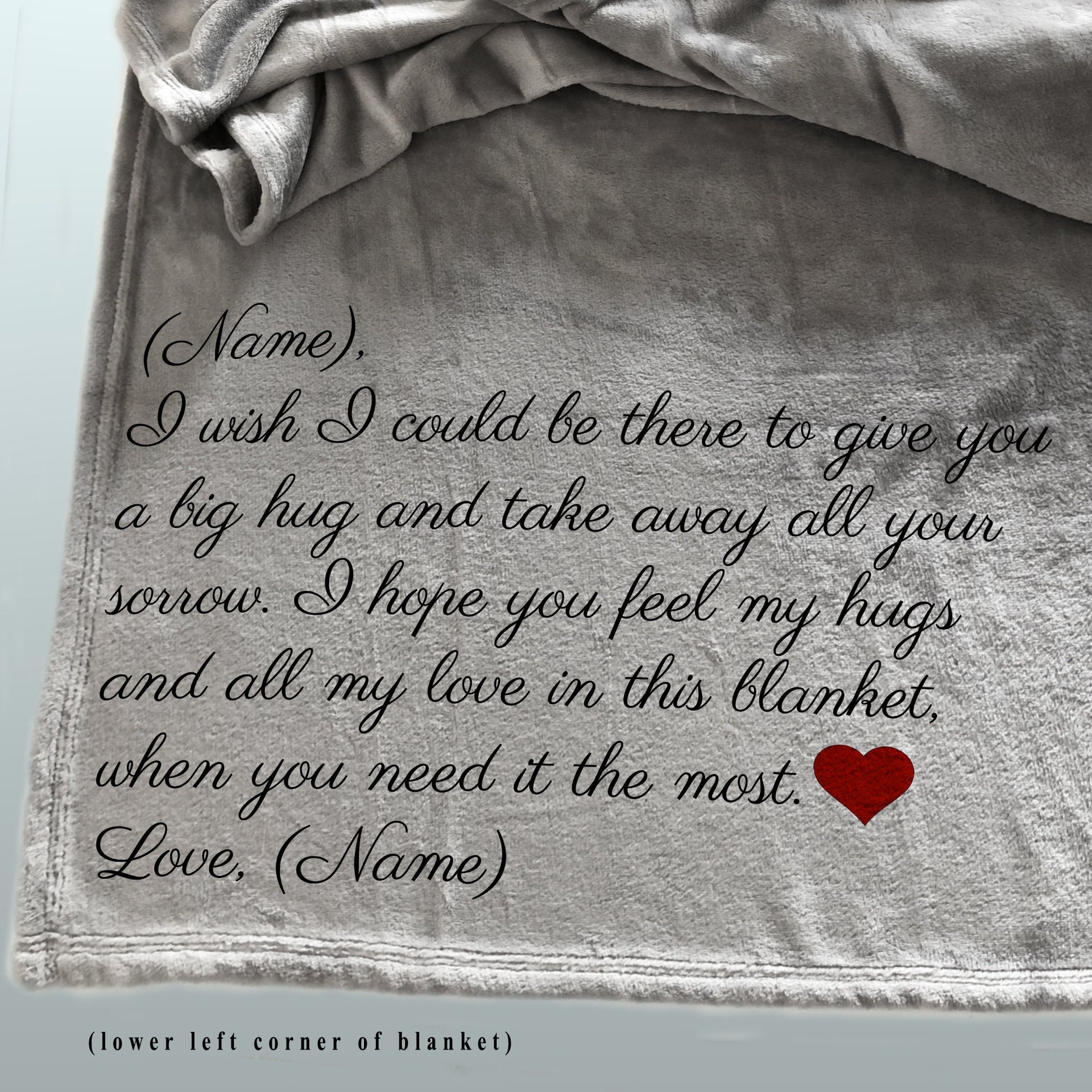 A comfort blanket of love and support for someone in pain