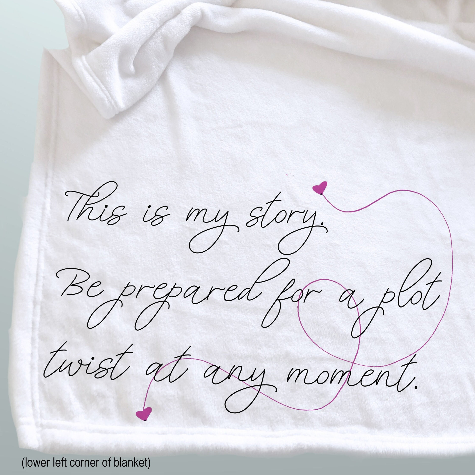 A cozy personalized throw for someone about to make a big change in their life